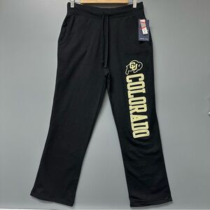 NWT University Colorado Buffaloes Sweatpants Women's Medium Black Pockets NCAA